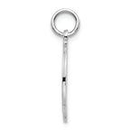 FJC Finejewelers 14k White Gold Solid Polished Filigree Initial D Charm