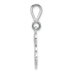 FJC Finejewelers 14k White Gold Solid Polished Filigree Initial E Charm
