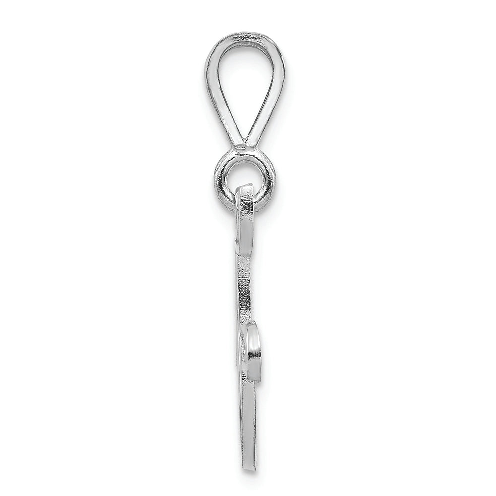FJC Finejewelers 14k White Gold Solid Polished Filigree Initial F Charm