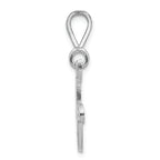 FJC Finejewelers 14k White Gold Solid Polished Filigree Initial F Charm
