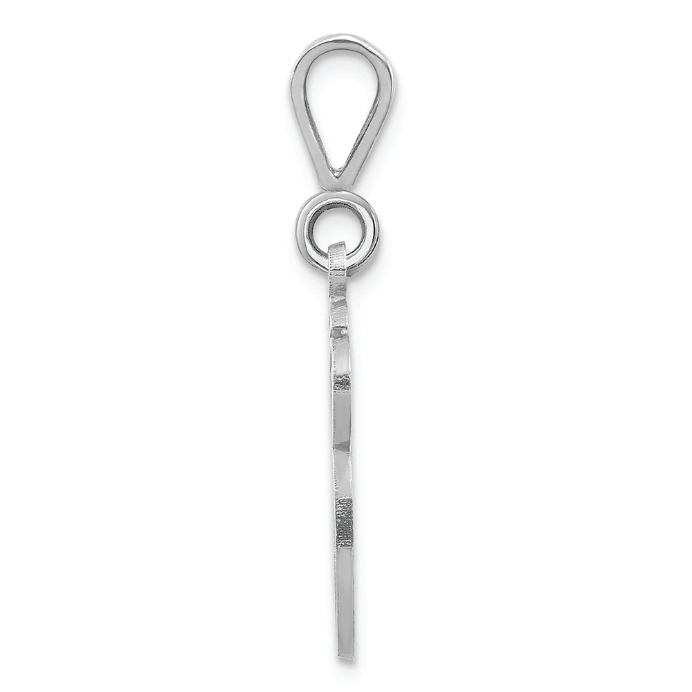 FJC Finejewelers 14k White Gold Solid Polished Filigree Initial G Charm
