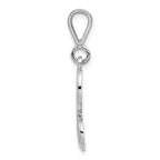 FJC Finejewelers 14k White Gold Solid Polished Filigree Initial H Charm