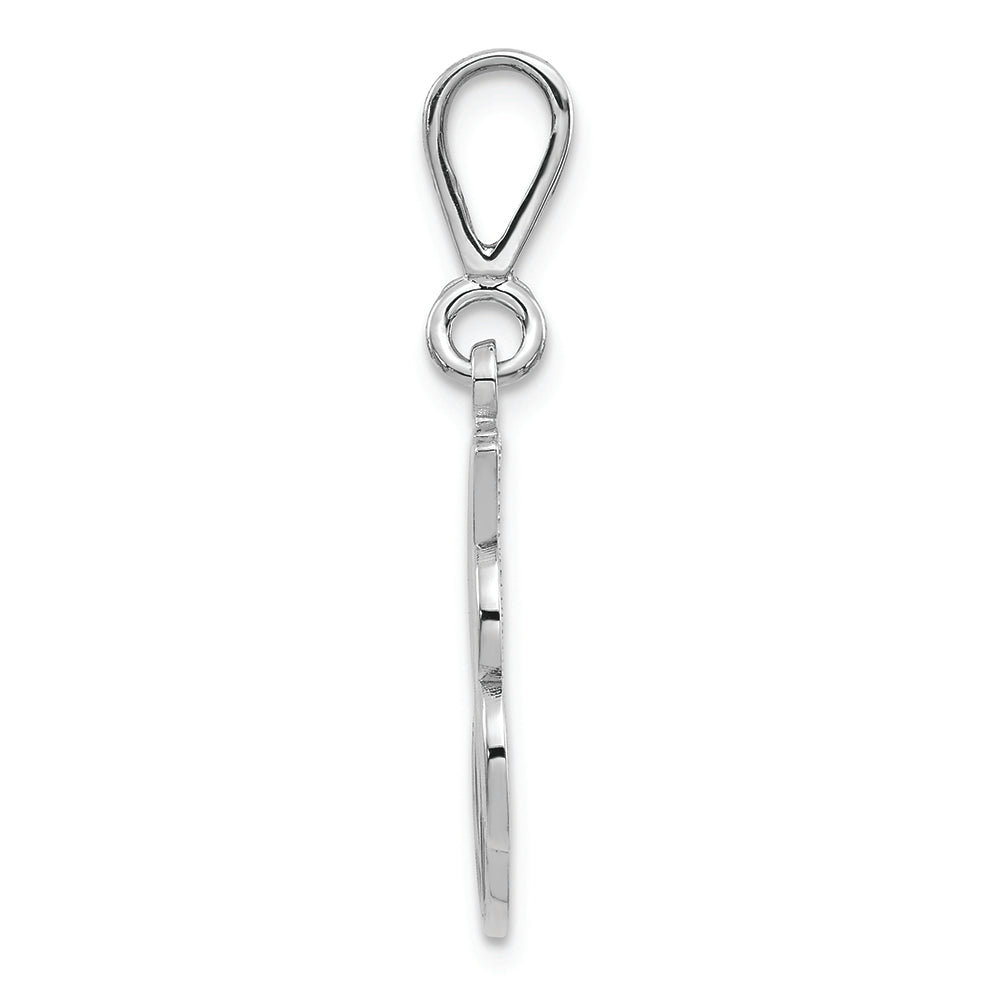 FJC Finejewelers 14k White Gold Solid Polished Filigree Initial J Charm