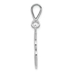 FJC Finejewelers 14k White Gold Solid Polished Filigree Initial J Charm