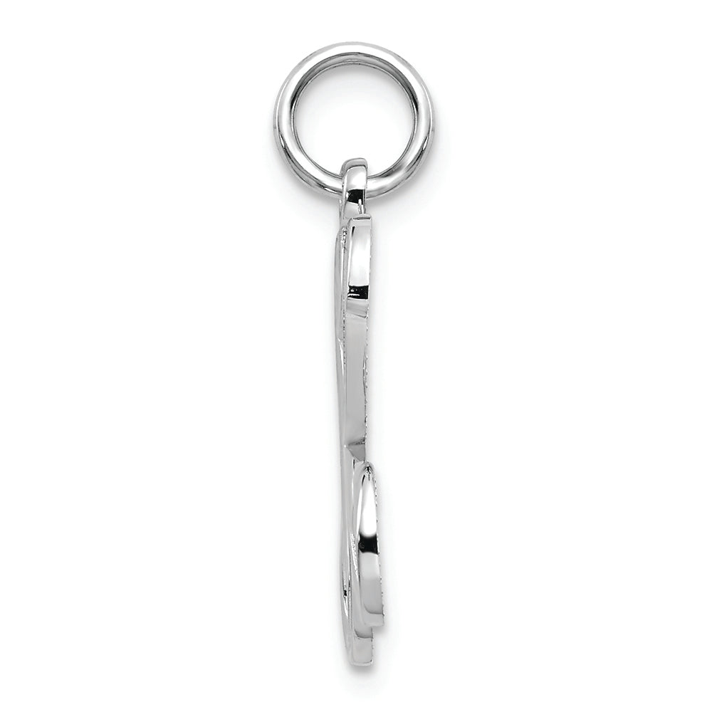FJC Finejewelers 14k White Gold Solid Polished Filigree Initial K Charm