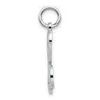 FJC Finejewelers 14k White Gold Solid Polished Filigree Initial K Charm