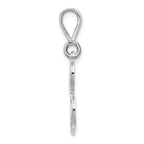 FJC Finejewelers 14k White Gold Solid Polished Filigree Initial L Charm
