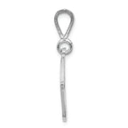 FJC Finejewelers 14k White Gold Solid Polished Filigree Initial O Charm