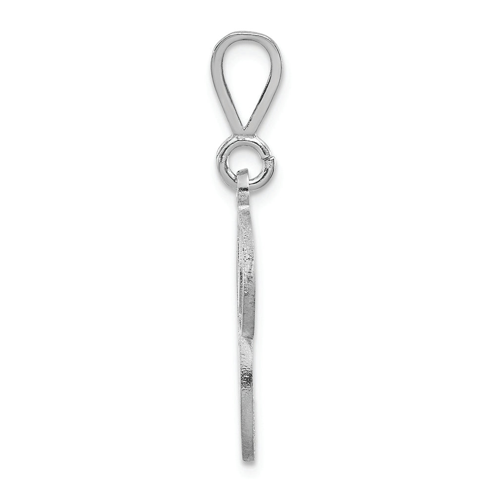 FJC Finejewelers 14k White Gold Solid Polished Filigree Initial P Charm