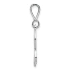 FJC Finejewelers 14k White Gold Solid Polished Filigree Initial R Charm