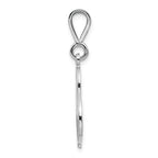 FJC Finejewelers 14k White Gold Solid Polished Filigree Initial S Charm