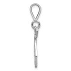 FJC Finejewelers 14k White Gold Solid Polished Filigree Initial T Charm