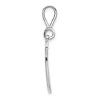 FJC Finejewelers 14k White Gold Solid Polished Filigree Initial W Charm
