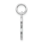 FJC Finejewelers 14k White Gold Satin Solid Bright-cut Initial B Charm