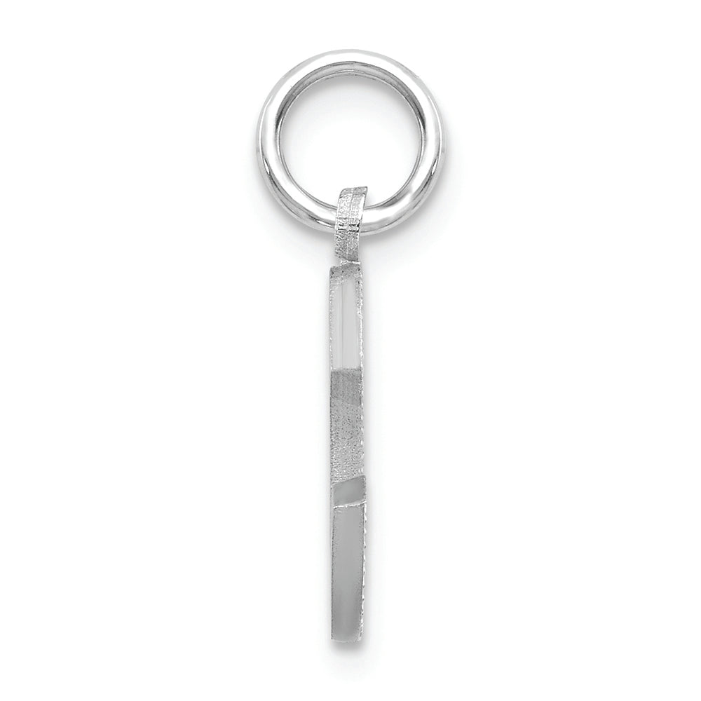 FJC Finejewelers 14k White Gold Satin Solid Bright-cut Initial C Charm