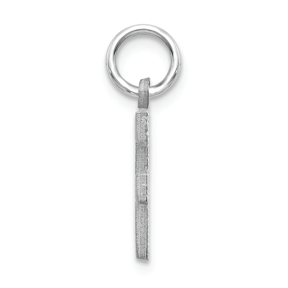 FJC Finejewelers 14k White Gold Solid Satin Bright-cut Initial F Charm