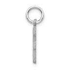 FJC Finejewelers 14k White Gold Solid Satin Bright-cut Initial F Charm