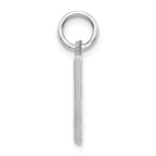 FJC Finejewelers 14k White Gold Solid Satin Bright-cut Initial J Charm