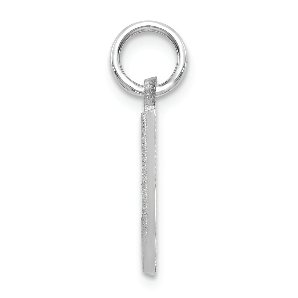 FJC Finejewelers 14k White Gold Solid Satin Bright-cut Initial J Charm