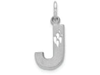 FJC Finejewelers 14k White Gold Solid Satin Bright-cut Initial J Charm