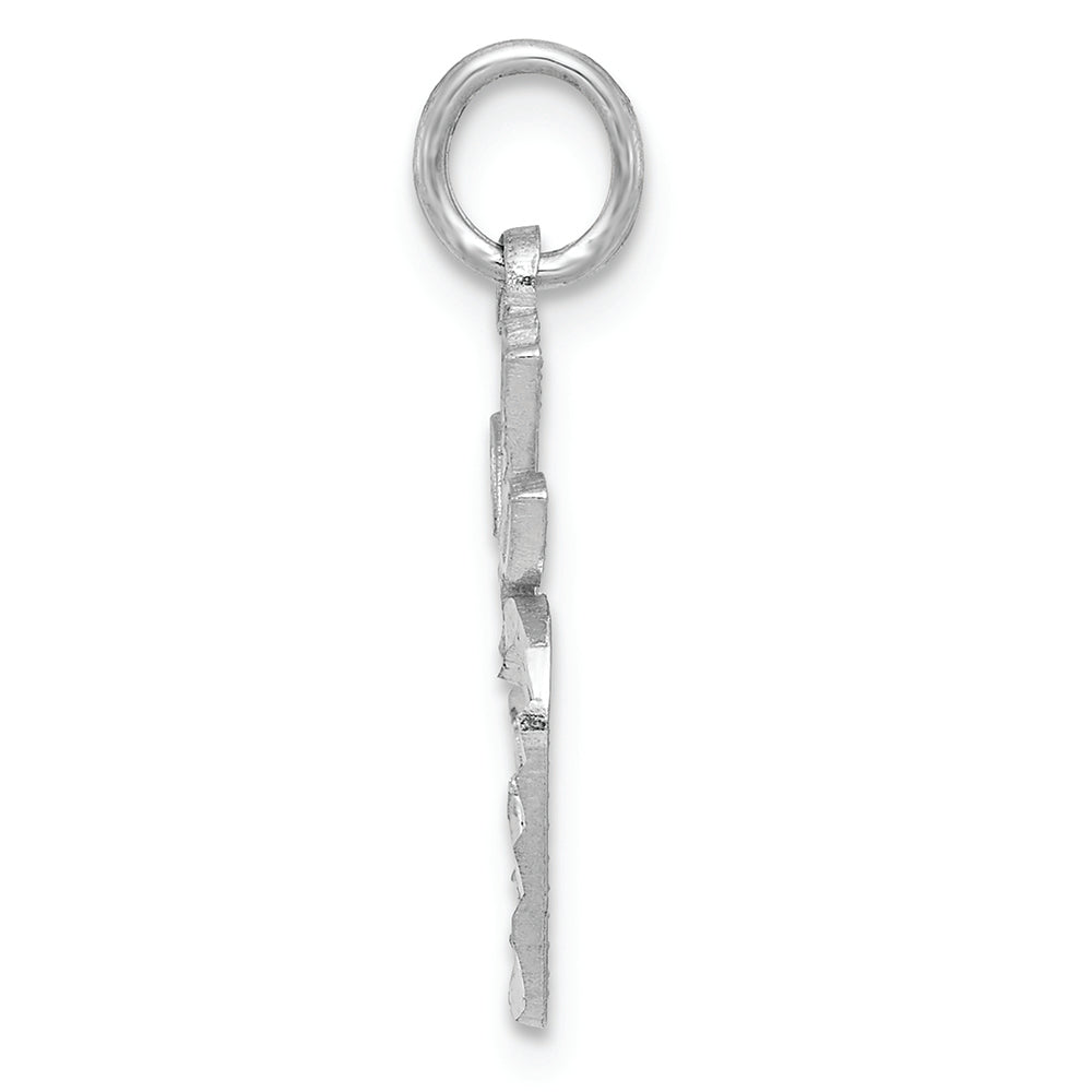 FJC Finejewelers 14k White Gold Bright Cut Apple Charm