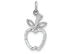 FJC Finejewelers 14k White Gold Bright Cut Apple Charm