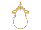 FJC Finejewelers 14k Yellow Gold Polished Ribbon Decorated Charm Holder
