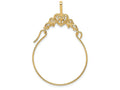 FJC Finejewelers 14k Yellow Gold Polished Filigree Heart Charm Holder