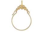 FJC Finejewelers 14k Yellow Gold Polished Filigree Heart Charm Holder
