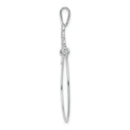 FJC Finejewelers 14k White Gold Bow In Heart Charm Holder