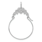 FJC Finejewelers 14k White Gold Bow In Heart Charm Holder