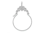 FJC Finejewelers 14k White Gold Bow In Heart Charm Holder