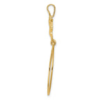FJC Finejewelers 14k Yellow Gold Polished Doves Bow Charm Holder