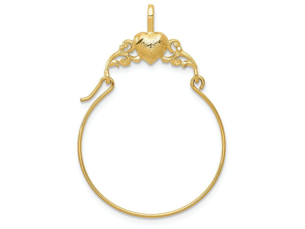 FJC Finejewelers 14k Yellow Gold Polished Heart Charm Holder