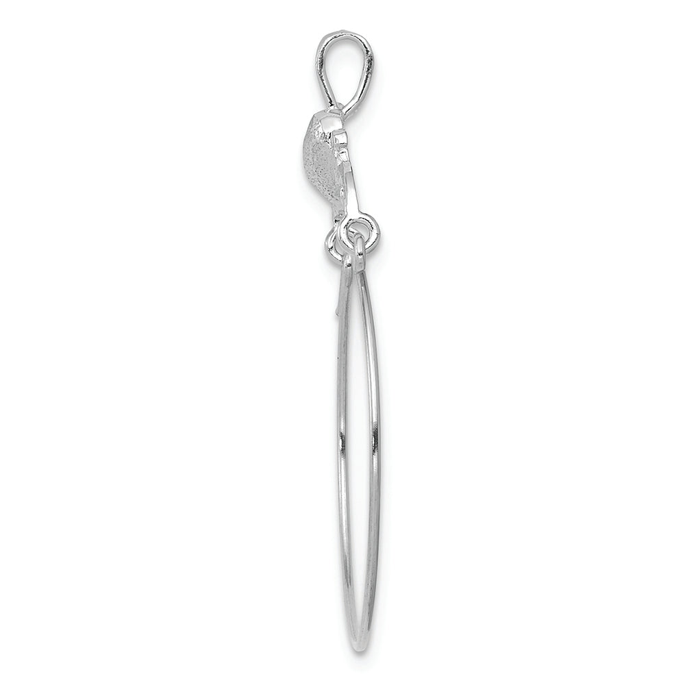 FJC Finejewelers 14k White Gold Polished Heart Charm Holder