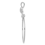 FJC Finejewelers 14k White Gold Polished Heart Charm Holder