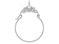 FJC Finejewelers 14k White Gold Polished Heart Charm Holder