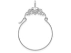 FJC Finejewelers 14k White Gold Polished Heart Charm Holder