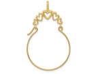 FJC Finejewelers 14k Yellow Gold Polished 5-heart Charm Holder