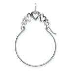 FJC Finejewelers 14k White Gold Five Hearts Charm Holdercut-out