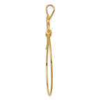 FJC Finejewelers 14k Yellow Gold Polished Butterflies Charm Holder