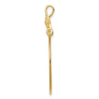 FJC Finejewelers 14k Yellow Gold Polished Floral Charm Holder