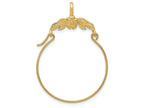 FJC Finejewelers 14k Yellow Gold Polished Floral Charm Holder