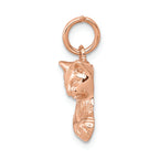 FJC Finejewelers 14k Rose Gold Solid Polished Open-backed Cat Charm