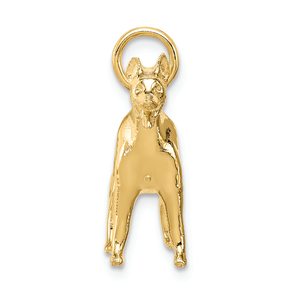 FJC Finejewelers 14k Yellow Gold Solid Polished 3d German Shepherd Charm