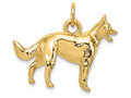 FJC Finejewelers 14k Yellow Gold Solid Polished 3d German Shepherd Charm