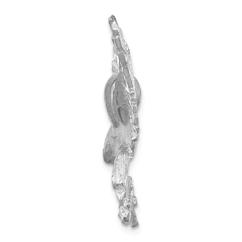 FJC Finejewelers 14k White Gold Polished Bright Cut Eagle Charm