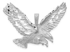 FJC Finejewelers 14k White Gold Polished Bright Cut Eagle Charm