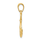 FJC Finejewelers 14k Yellow Gold Solid Polished 3d Anchor Charm
