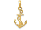 FJC Finejewelers 14k Yellow Gold Solid Polished 3d Anchor Charm